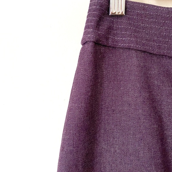 1980’s Long Purple Denim Skirt, Cotton Maxi Modest Slim Skirt with Slit R W & Co - Picture 6 of 9